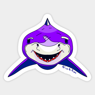 Smiley Shark Sticker